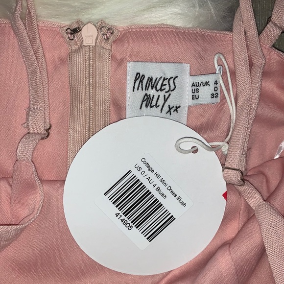 Princess Polly Cottage Hill Mini Dress Blush Sz 0 - Picture 9 of 11